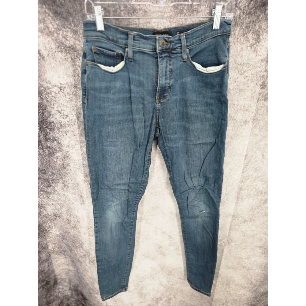 Banana Republic Jeans Womens 28 R Blue Skinny Fit‎ Mid Rise Distressed Stretch